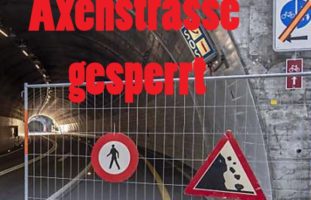 Axenstrasse in Sisikon UR gesperrt