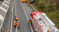A4 Cham ZG - Lenker nach heftigem Unfall aus Fahrzeug befreit