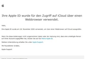 Vorsicht: Fake-Mail von Apple Inc.