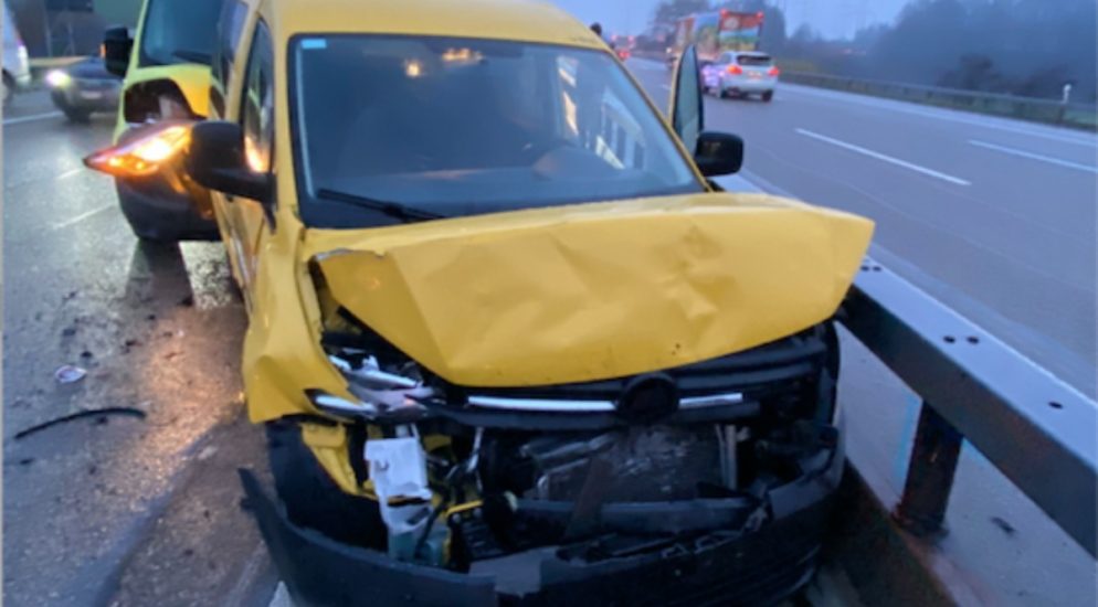 Auffahrkollision auf der A1 bei Wiedlisbach SO