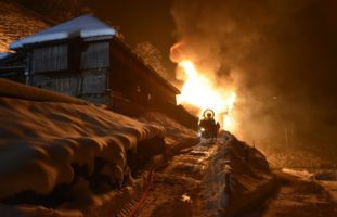 Haus in Büren in Vollbrand geraten