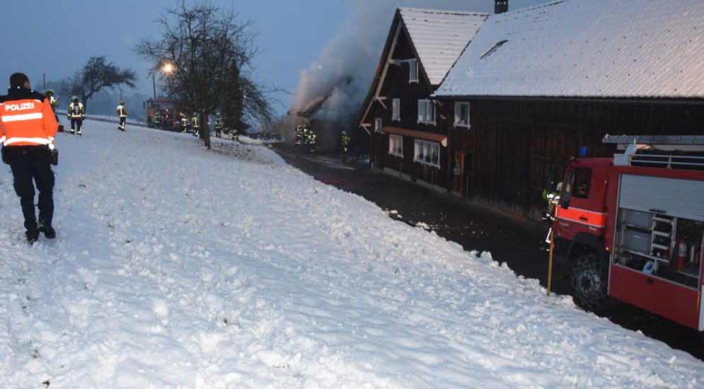 Garagenbrand in Oberhelfenschwil SG