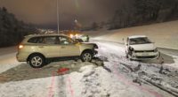 Zwei Unfälle auf eisiger Fahrbahn in St.Gallen SG