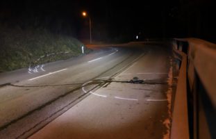 Bei Selbstunfall in St.Gallen gegen Wiesenbord und Leitplanke geprallt