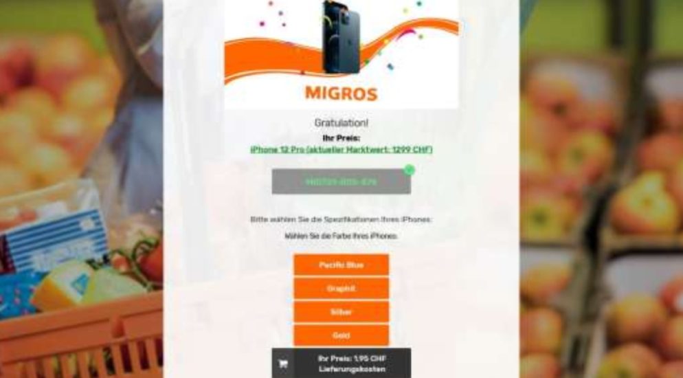 Angeblich von MIGROS: Fake Wettbewerb per SMS