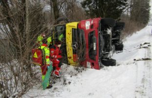 Unfall mit Tanklastwagen in Mollis GL