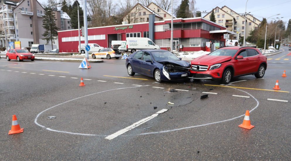 Unfall mit grossem Sachschaden in St.Gallen