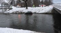 Unfall Diepoldsau SG - Auto nach Crash im Kanal gelandet