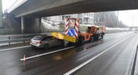 Autobahn A1 bei Wil SG: Crash mit Signalisationsanhänger