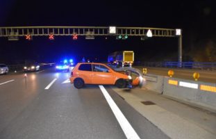 Hägendorf SO - Crash mit zwei Autos auf der Autobahn