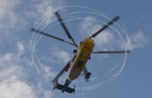 Helikoptereinsatz in St.Gallen wegen Sturm "Sabine"