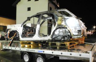 Rothenthurm: Abbruchauto in Brand geraten