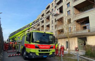 Notruf wegen Brand in Zürich