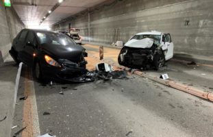 Milchbucktunnel Zürich A1L ZH: Zwei Schwerverletzte (20 & 22) bei Frontal-Unfall