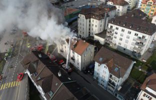 St.Gallen: Verletzter bei Brand in Mehrfamilienhaus