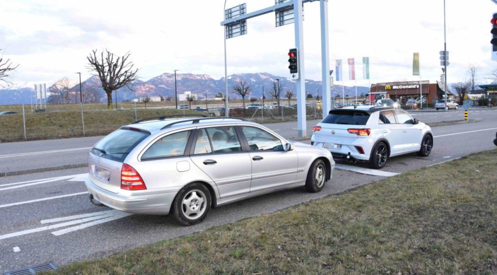 Auffahrunfall St.Margrethen SG: Lichtsignal verwechselt