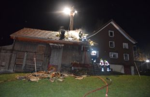 Bauernhaus-Brand in Stein AR