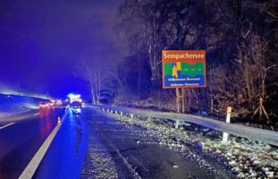 Eich LU - Massiver Schaden nach Selbstunfall auf der A2