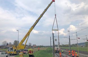 Schienentraktor in Frauenfeld entgleist