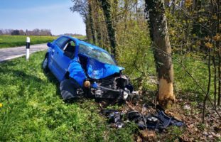 Engwilen TG: 23-Jährige kracht heftig in Baum