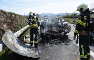 Steinach SG: Auto in Vollbrand