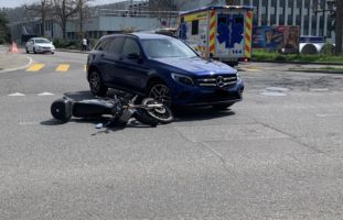 Motorradlenker (40) nach Unfall in Schaffhausen verletzt