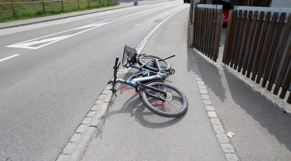 St.Gallen - Heftiger Selbstunfall mit E-Bike