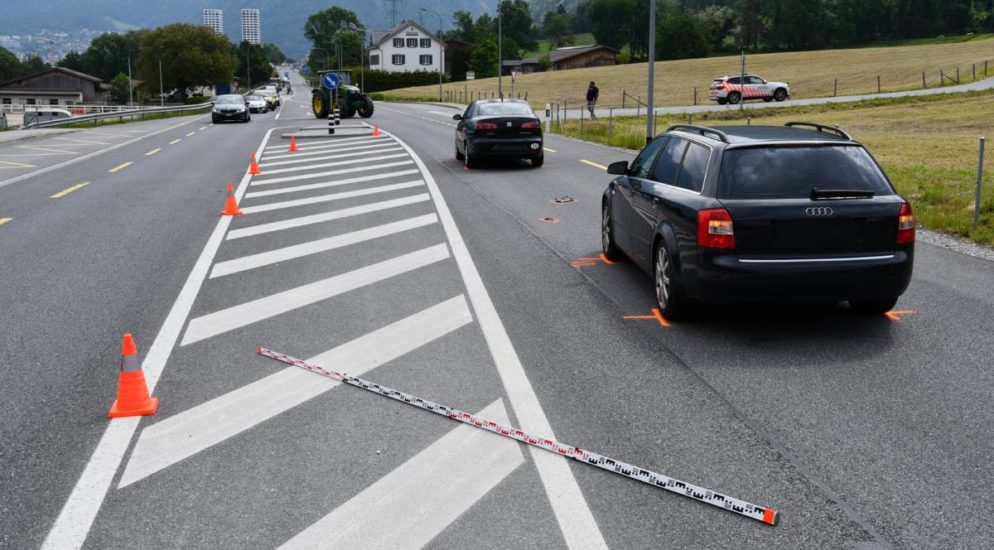 Chur GR - Auffahrunfall zwischen drei Personenwagen