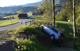 Schwellbrunn AR - Lenker entfernt sich unerlaubt von verunfalltem Auto