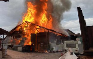 Grossaufgebot wegen Brand in Hallwil AG