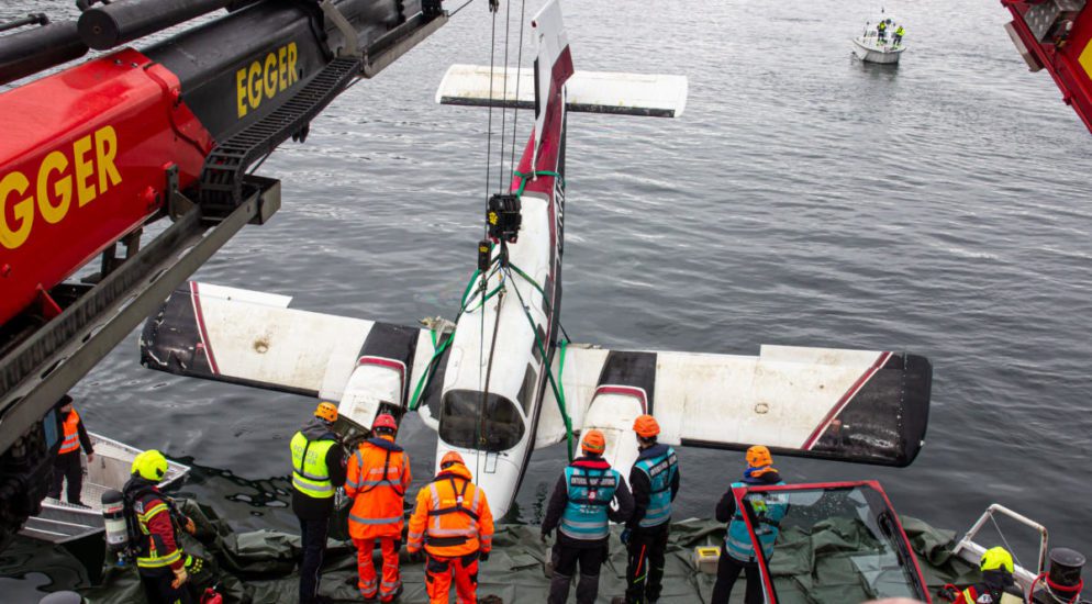 Altenrhein SG - Bodensee: Flugzeug aus einer Tiefe von 84 Metern geborgen