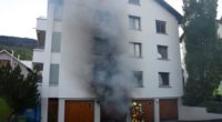 Mofa gerät in Buchs nach dem Betanken in Brand