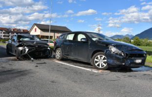 Drei Verletze bei Unfall in Haag SG