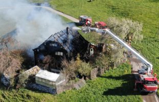 Einfamilienhaus in Neu St. Johann komplett ausgebrannt