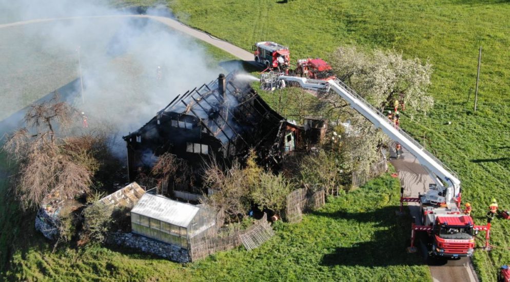 Einfamilienhaus in Neu St. Johann komplett ausgebrannt