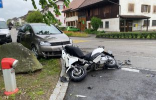 Fulenbach SO: Ein Verletzter bei Motorradunfall