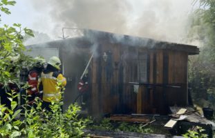 Schrebergartenhaus in Kreuzlingen TG gerät in Brand