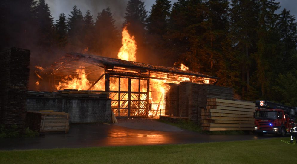 Brand in Steinhuserberg LU: Sägerei komplett zerstört