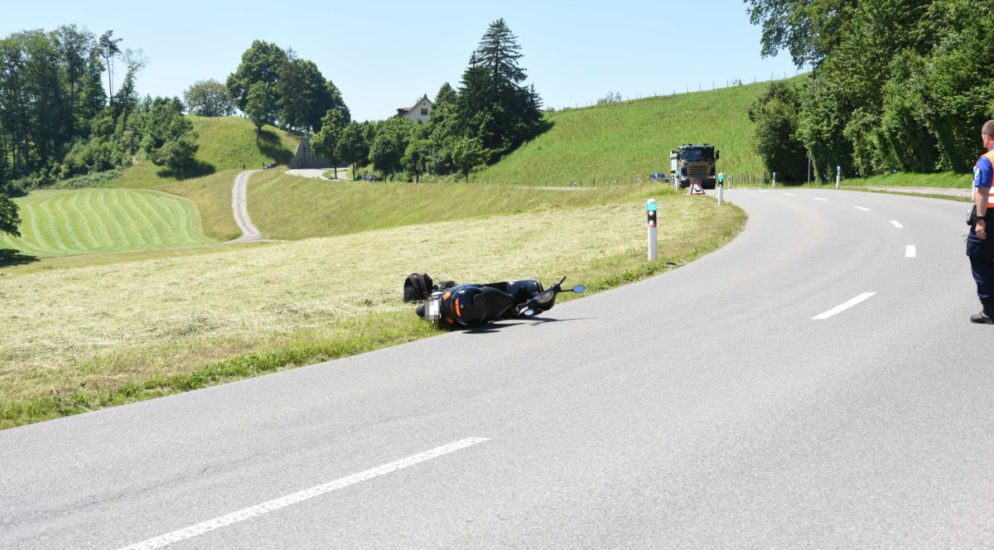 Ermenswil SG: Verletzter nach Verkehrsunfall mit Roller