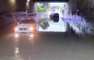 Heftige Regenfälle in Bilten GL