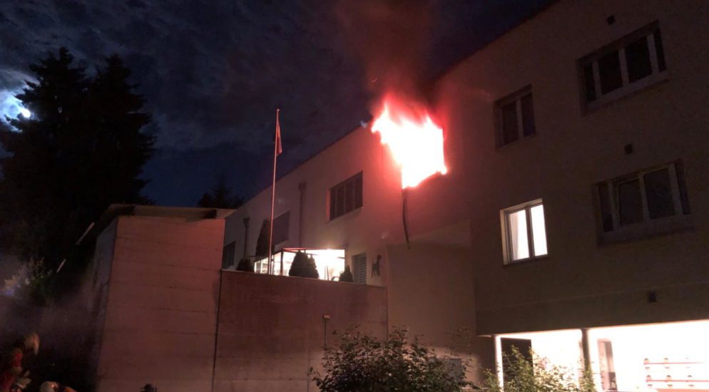 Wittenbach SG: Brand in Mehrfamilienhaus