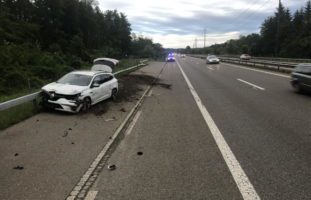 Heftiger Crash in Züberwangen SG