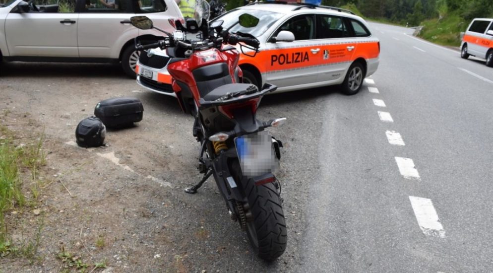 Motorradunfall in Zernez GR: Lenker verletzt