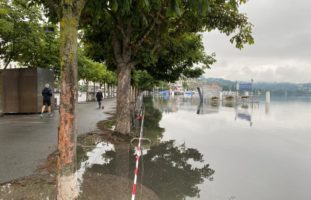 Aktuelle Hochwassersituation in Luzern LU