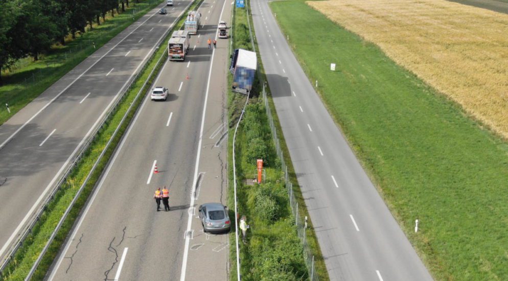 Widnau SG: Zwei Verkehrsunfälle auf der Autobahn